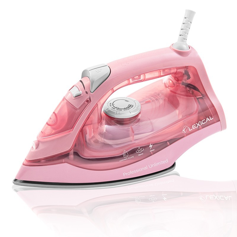 Fer à Repasser Vapeur 1600W Rose - Lexical LSI-1002