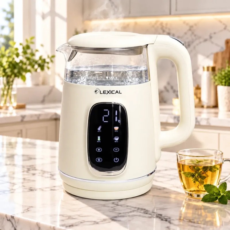 Bouilloire Électrique 1,7L 2200W Beige - Lexical LEK-1462-3 Bouilloire Électrique 1,7L 2200W Beige - Lexical LEK-1462-3