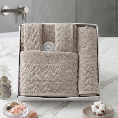 Cap de Bain Single Tresse en Coton Grège - ABM