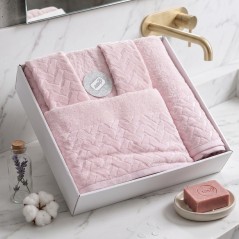 Cap de Bain Single Tresse en Coton Rose Bébé - ABM