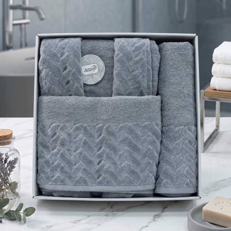 Cap de Bain Single Tresse en Coton Gris - ABM Cap de Bain Single Tresse en Coton Gris - ABM