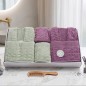 Cap de Bain Couple 6 Pièces en Coton Vert / Mauve - ABM