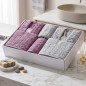 Cap de Bain Couple 6 Pièces en Coton Gris / Mauve - ABM Cap de Bain Couple 6 Pièces en Coton Gris / Mauve - ABM