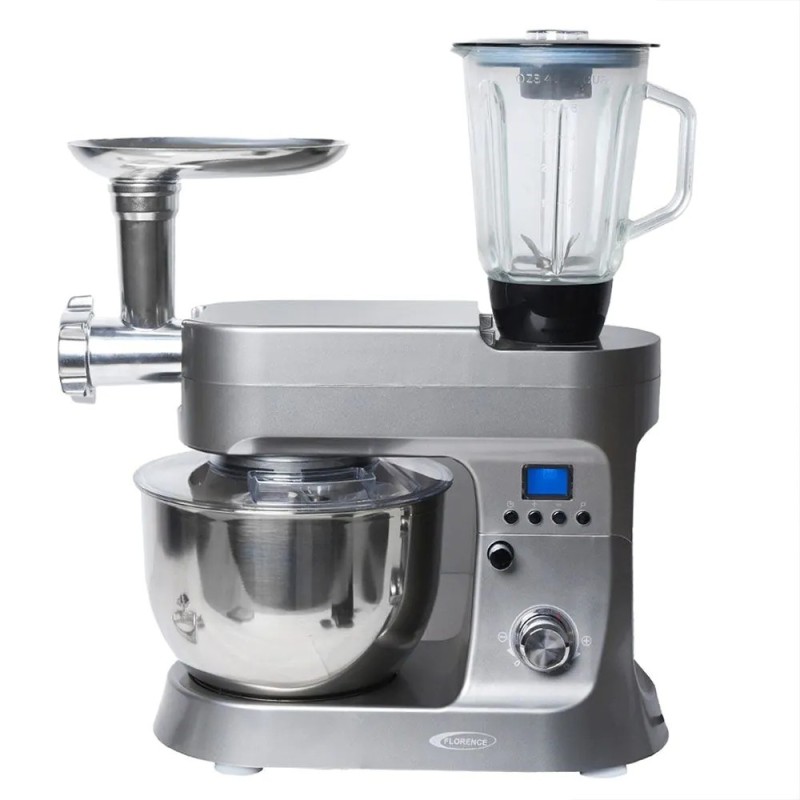 Robot Pétrin 1200W 6.5L Silver - Florence KM1395 Robot Pétrin 1200W 6.5L Silver - Florence KM1395