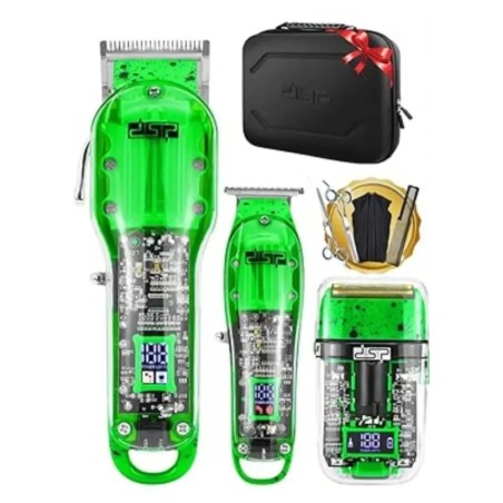 Tondeuse 3en1 Rechargeable 8W Vert - DSP 80105