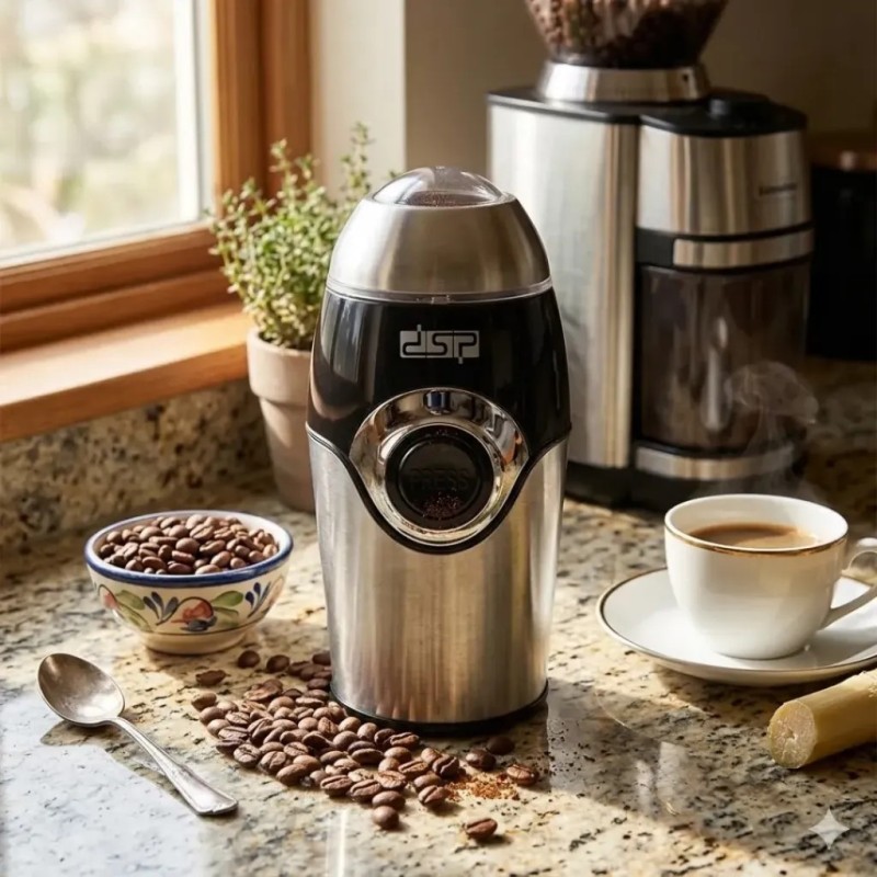 Moulin à Café Électrique 50g 200W Noir - DSP KA3001 Moulin à Café Électrique 50g 200W Noir - DSP KA3001