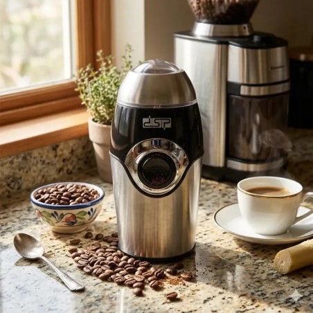 Moulin à Café Électrique 50g 200W Noir - DSP KA3001