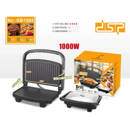 Appareil Panini & Grill 2en1 1000W - DSP KB1085