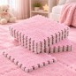 Tapis Puzzle en Moquette 10 Pièces Rose Tapis Puzzle en Moquette 10 Pièces Rose