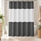 Rideau de Douche Imperméable 180×180 cm avec Bande Transparente Rideau de Douche Imperméable 180×180 cm avec Bande Transparente