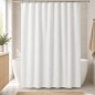 Rideau de Douche Imperméable 180×180 cm avec Bande Transparente Rideau de Douche Imperméable 180×180 cm avec Bande Transparente