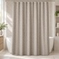 Rideau de Douche Imperméable 180×180 cm avec Bande Transparente Rideau de Douche Imperméable 180×180 cm avec Bande Transparente