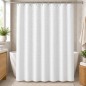Rideau de Douche Imperméable 180×180 cm avec Bande Transparente Rideau de Douche Imperméable 180×180 cm avec Bande Transparente