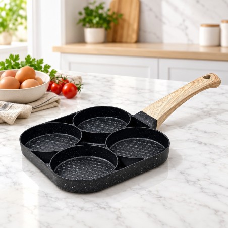 Poêle à Pancake 4 Compartiments 18×18 cm