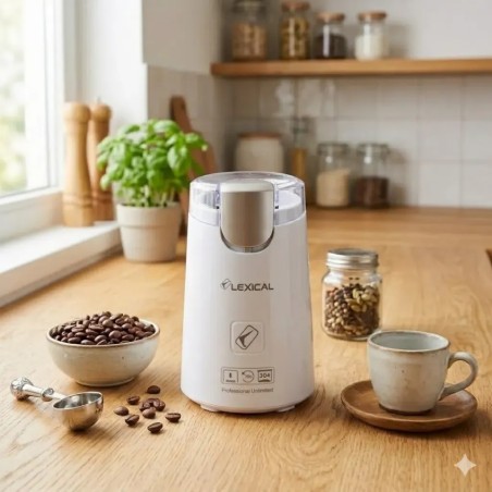 Moulin à Café 250W 50g Blanc - Lexical LCG-0703