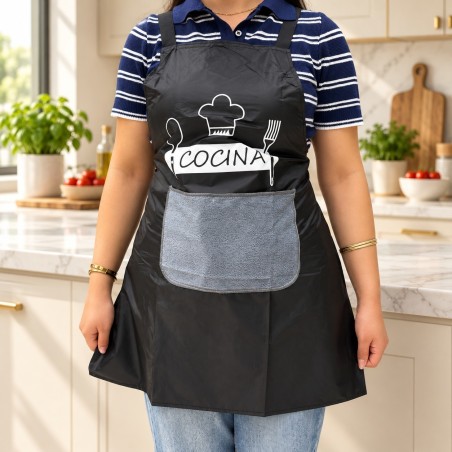 Tablier de Cuisine en Plastique avec Poche Frontale