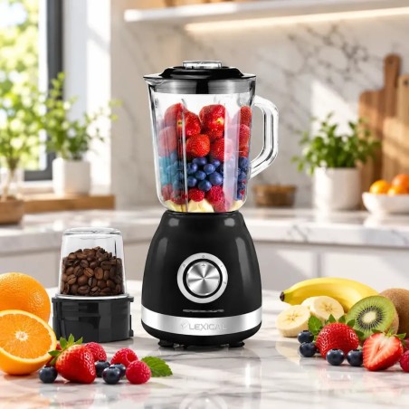 Blender avec Grinder 2en1 500W 1,5L Noir - Lexical LBL-1526-1