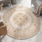 Tapis Salon Rond en Laine 150x150 cm Gold - Elissa  0849B