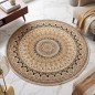 Tapis Salon Rond en Soie 150x150 cm Ayma- SAMAR KAND 1006A