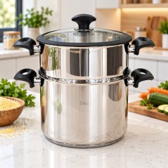 Couscoussier 8L 24 cm en Inox 18/10 Noir – Falez
