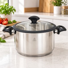 Faitout 24 cm en Inox 18/10 Noir - Falez