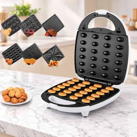 Appareil à Panini 6en1 1500W Blanc - Florence HK-411