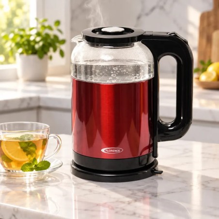 Bouilloire Électrique 1500W 2L Rouge - Florence HK-415