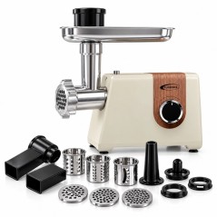 Hachoir à Viande 10en1 2000W Beige - Florence MG-3635