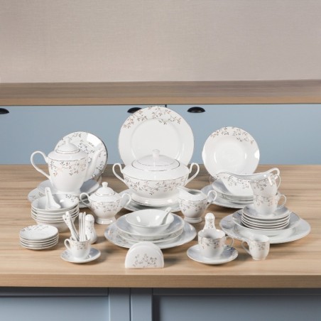 Service à Table en Porcelaine 72 Pièces