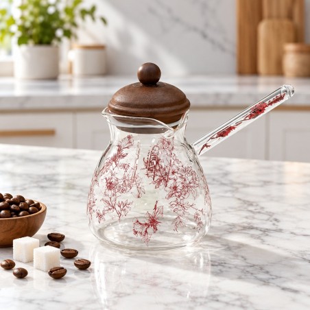 Zezwa en Verre Floral 500 ml avec Manche