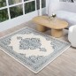 Tapis Salon en Soie 240x350 cm Bleu - Hazal 565A