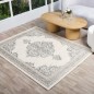 Tapis Salon en Soie 160x210 cm Gris - Hazal 565A