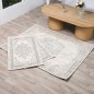 Tapis Chambre à Coucher 3 Pièces en Soie Gris - Hazal 575A