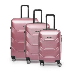 Série de 3 valises ABS Rose