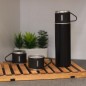 Thermos en acier inoxydable 500ML + 3 Tasses - Noir