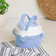 LunchBox Ronde en Acier Inoxydable - Bleu