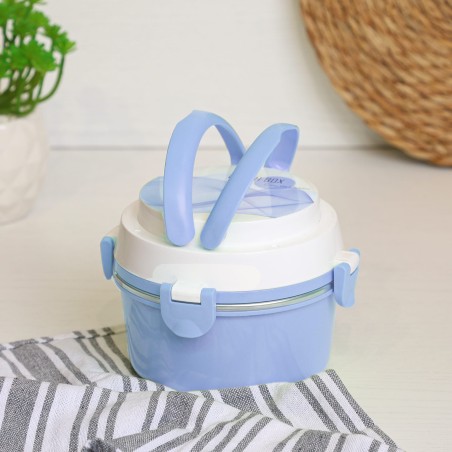 LunchBox Ronde en Acier Inoxydable - Bleu