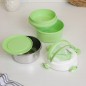 LunchBox Ronde en Acier Inoxydable - Vert