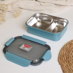 LunchBox Rectangulaire en Acier Inoxydable - Bleu