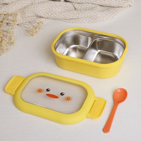 LunchBox Rectangulaire en Acier Inoxydable - Jaune