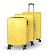 Série de 3 Valises en ABS Jaune - Safari