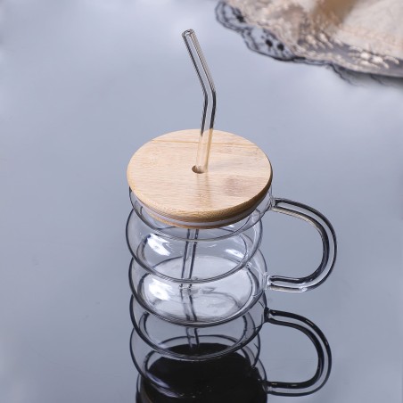 Mug avec Paille en Verre 400ML