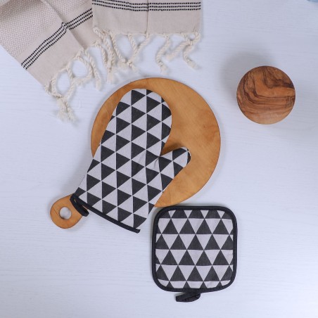 Set de Gant de Cuisine et Sous-Plat en Tissu