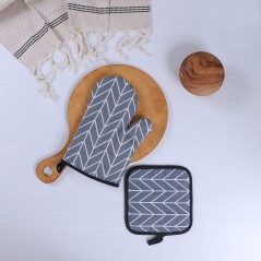 Set de Gant de Cuisine et Sous-Plat en Tissu