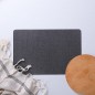 Set de Table Rectangulaire en Cuir 44x33 cm - Gris