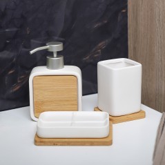 Ensemble d'Accessoires de Salle de Bain 4 Pièces en Céramique