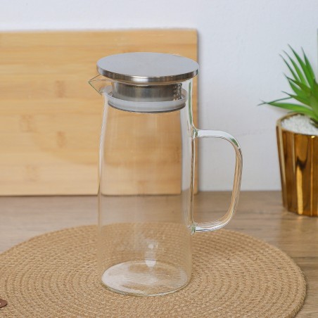 Distributeur à Huile en Verre 1000ML avec Couvercle en plastique