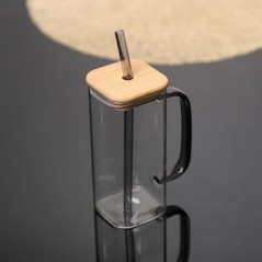 Mug avec Paille en Verre 400ML