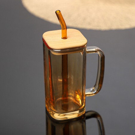 Mug avec Paille en Verre 300ML