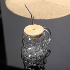 Mug avec Paille en Verre 400ML